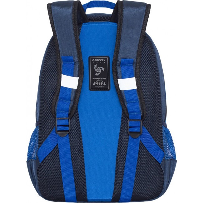 Рюкзак школьный Grizzly RB-054-5 синий - фото №3