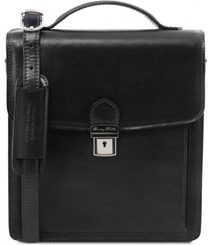 Кожаная барсетка Tuscany Leather David TL141425 Черный- фото №1