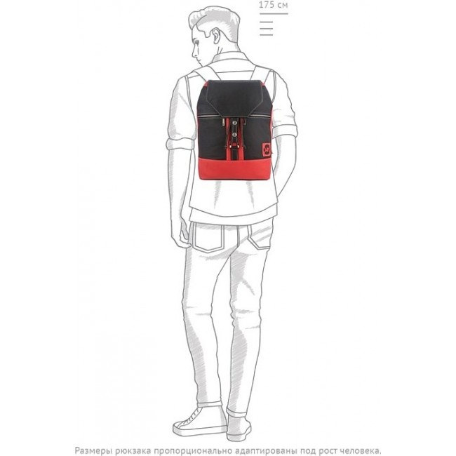 Рюкзак Sofitone RM 002 D4-C5 Черный-Красный - фото №6