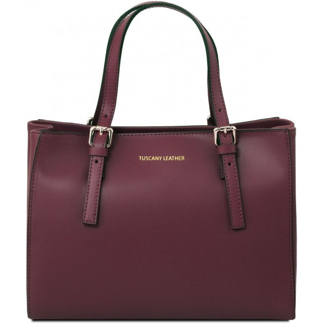 Женская кожаная сумка Tuscany Leather Aura TL141434 Bordeaux - фото №1