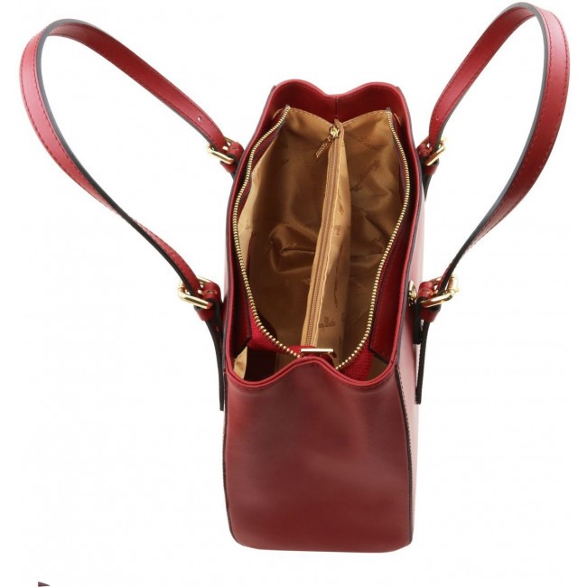 Женская кожаная сумка Tuscany Leather Aura TL141434 Bordeaux - фото №5