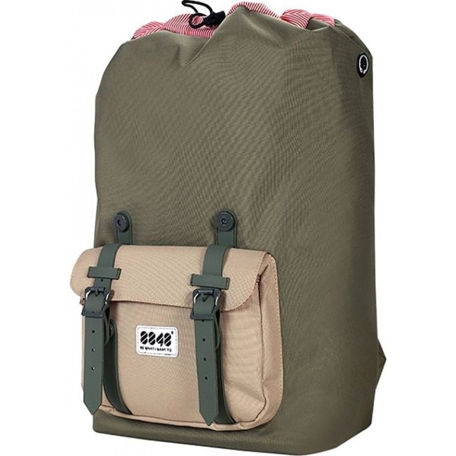 Рюкзак 8848 bags 111-006 Темно-зеленый серый 15,6" - фото №5