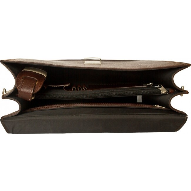 Кожаный портфель Carlo Gattini Remedello 2021-31 Темно-коричневый Brown - фото №4