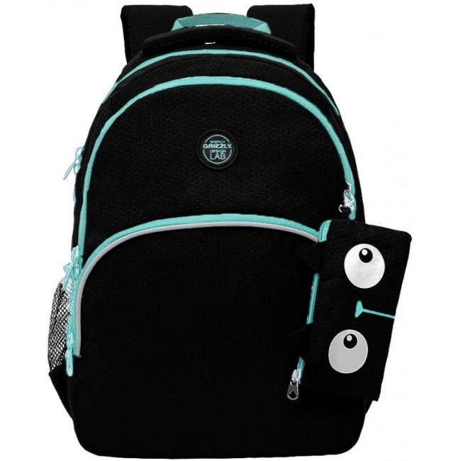 Школьный рюкзак Grizzly RG-160-11 черный - фото №1