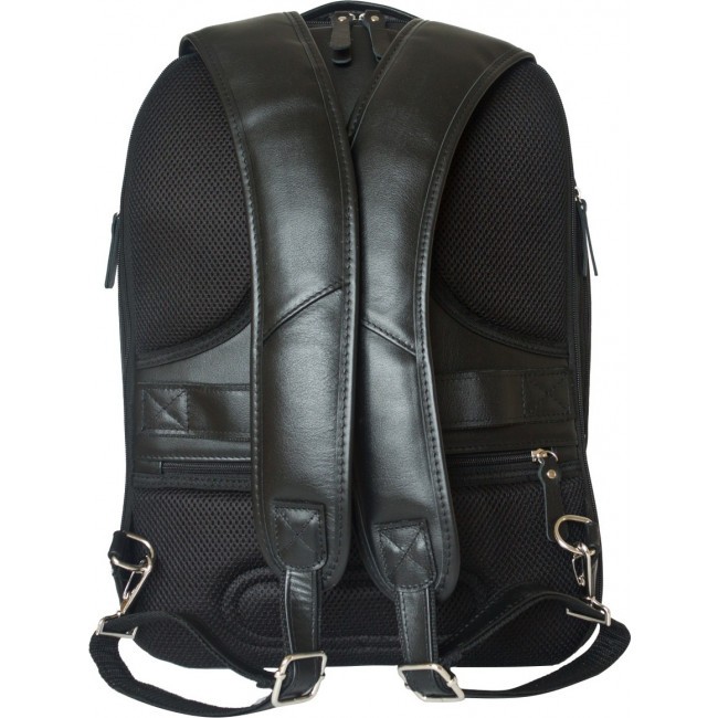 Кожаный рюкзак Carlo Gattini Solferino 3068-01 Черный Black - фото №3