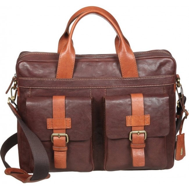 Мужская сумка Gianni Conti 991355 dark brown-leather - фото №1