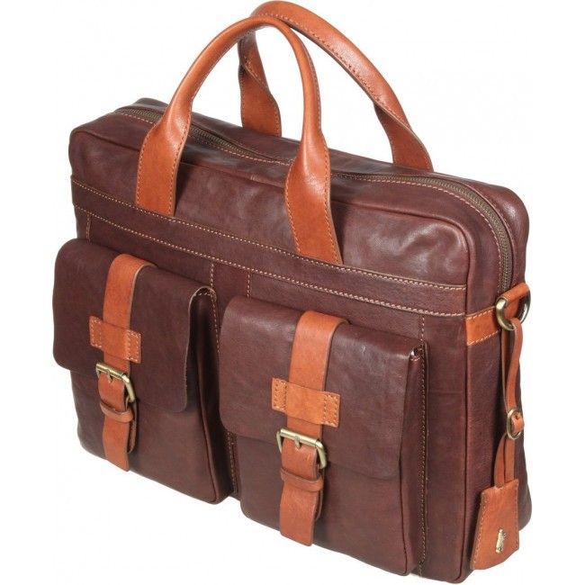Мужская сумка Gianni Conti 991355 dark brown-leather - фото №2