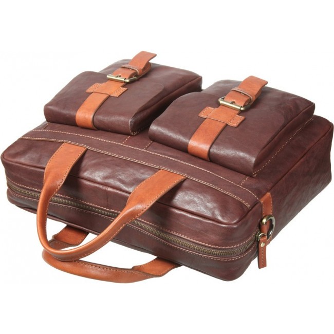 Мужская сумка Gianni Conti 991355 dark brown-leather - фото №4
