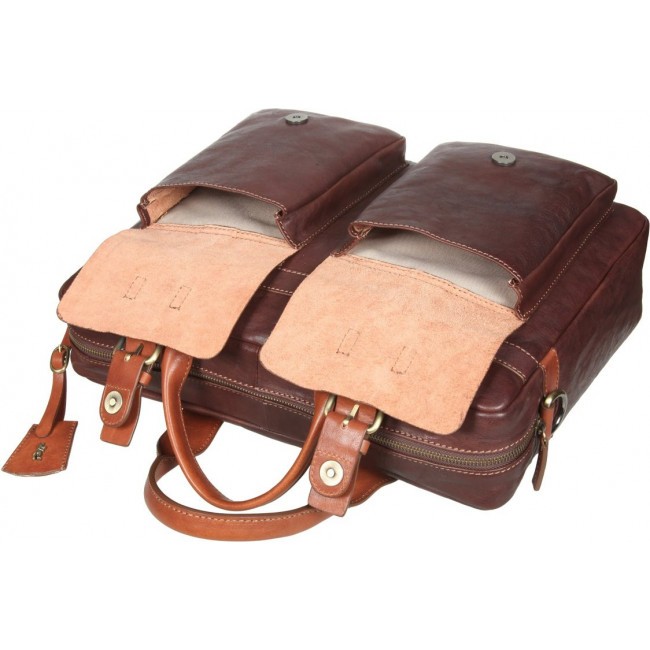 Мужская сумка Gianni Conti 991355 dark brown-leather - фото №5