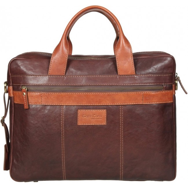 Мужская сумка Gianni Conti 991355 dark brown-leather - фото №3