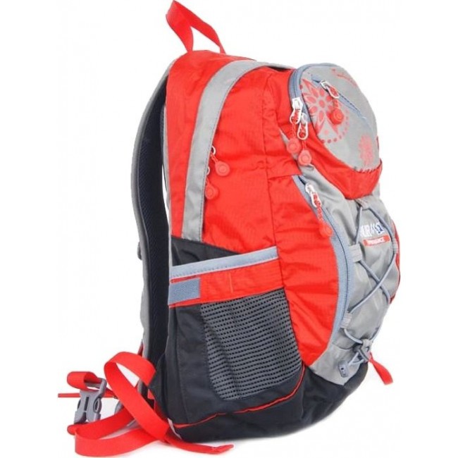 Рюкзак красный для спорта Polar П1586 Красный с цветочками - фото №3