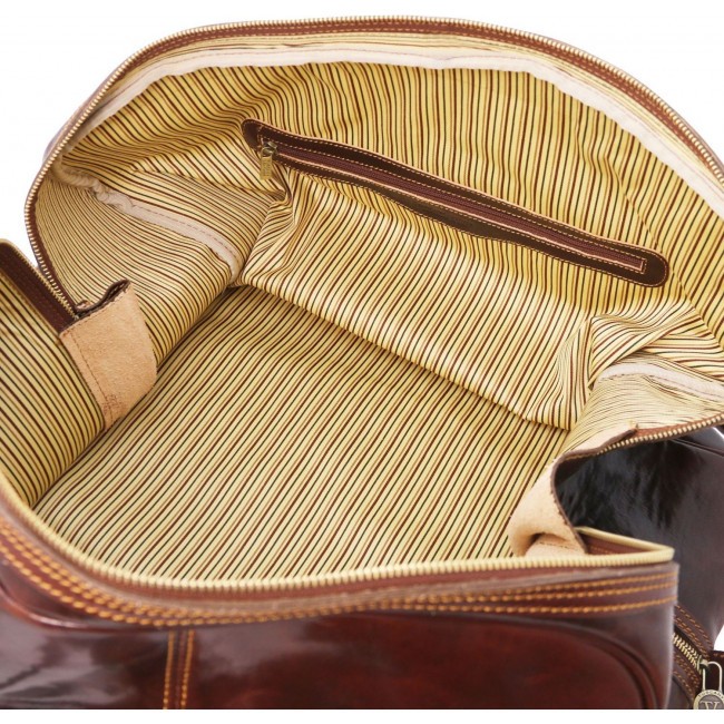 Дорожная кожаная сумка Tuscany Leather Francoforte TL140935 Коричневый - фото №6