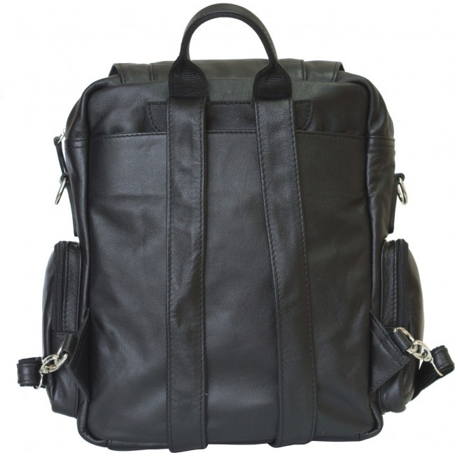 Мужской рюкзак из натуральной кожи Carlo Gattini Fiorentino 3003-01 Черный - фото №3