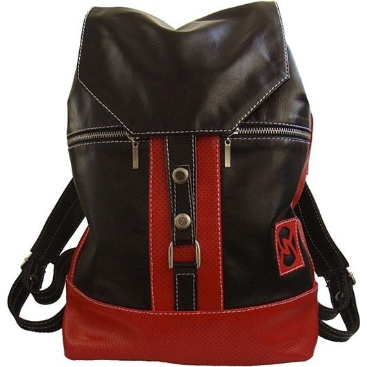 Рюкзак Sofitone RM 002 luxe D5-L5-P Черный лак-Красный - фото №1