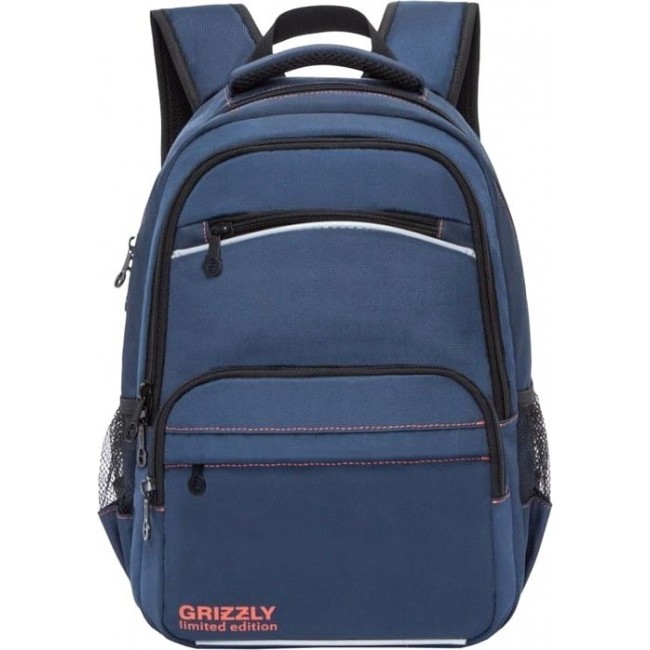 Рюкзак Grizzly RB-860-2 Синий, Оранжевый - фото №1