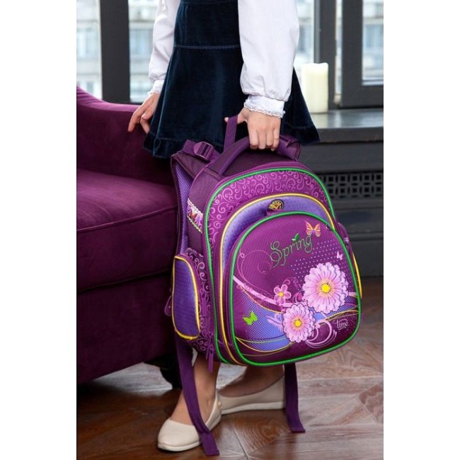 Школьный рюкзак для девочки Hummingbird Kids Цветы и бабочки - фото №7