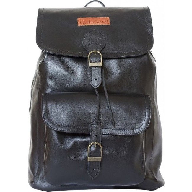 Кожаный мужской рюкзак Carlo Gattini 3021 Черный - фото №1