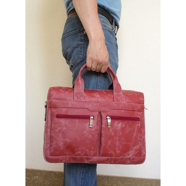 Мужская сумка Carlo Gattini 1007 Красный - фото №6