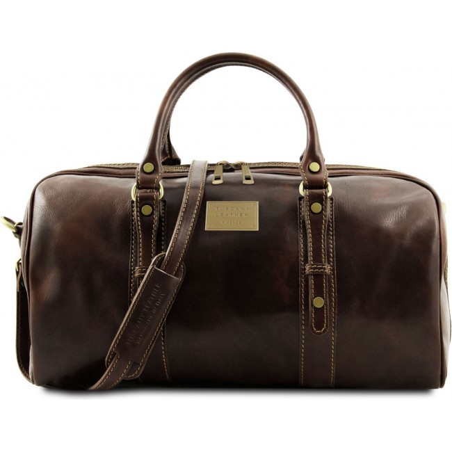 Дорожная кожаная сумка Tuscany Leather Francoforte TL140935 Темно-коричневый - фото №1