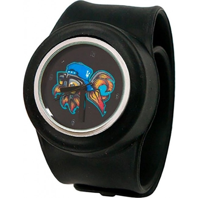 часы Kawaii Factory Слэп-часы "Graffiti Fish" Черные - фото №1
