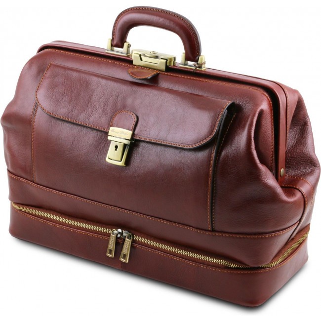 Кожаная сумка доктора Tuscany Leather Giotto TL141297 Коричневый - фото №2