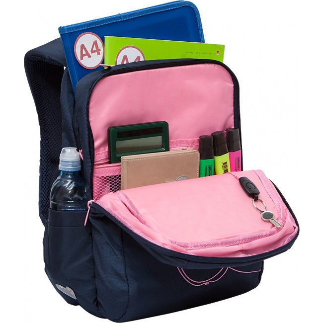 Школьный рюкзак Grizzly RG-166-3 синий - фото №4