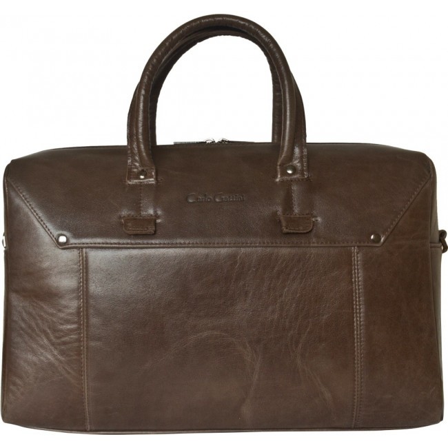 Кожаная мужская сумка Carlo Gattini Norbello Коричневый Brown - фото №1