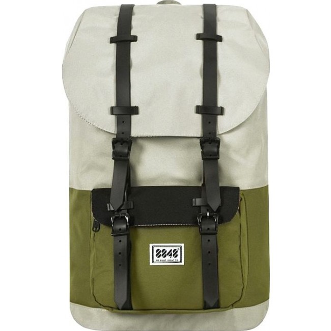Рюкзак 8848 bags 111-006 Светло-серый и зеленый 15,6" - фото №1