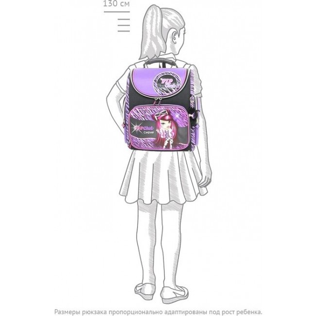 Фиолетовый каркасный ранец Hummingbird K Принцесса ВипКлуб - фото №5