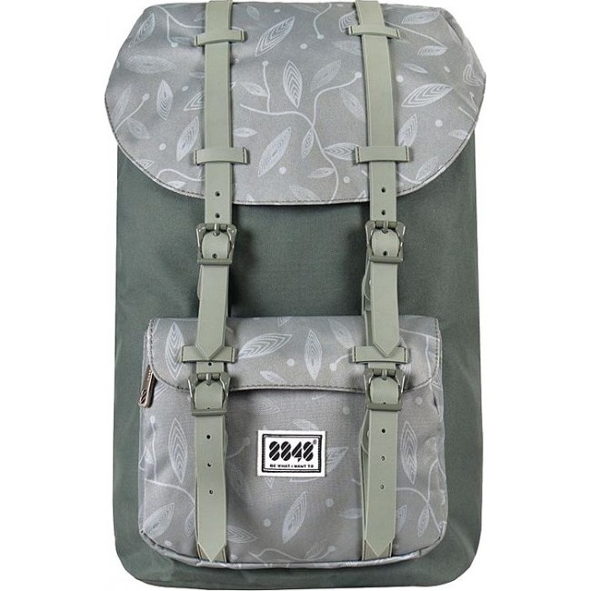 Рюкзак 8848 bags 111-006 Темно-зеленый и серый 15,6" - фото №1