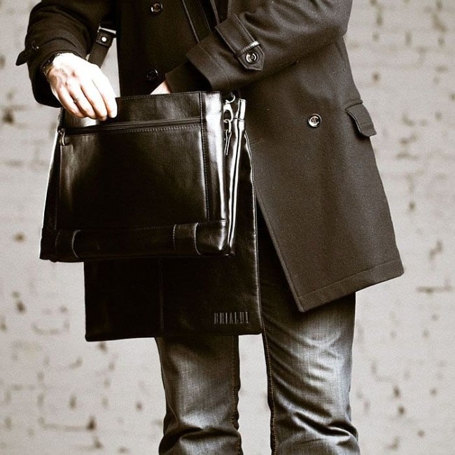Мужская сумка Brialdi Chelsea Nappa Черный - фото №8