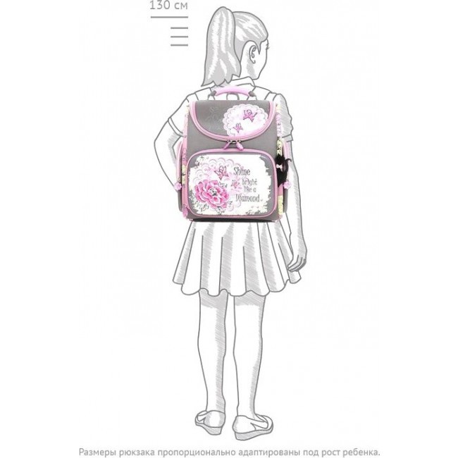 Ранец для девочки в школу Hummingbird K Цветочки Романтика - фото №5