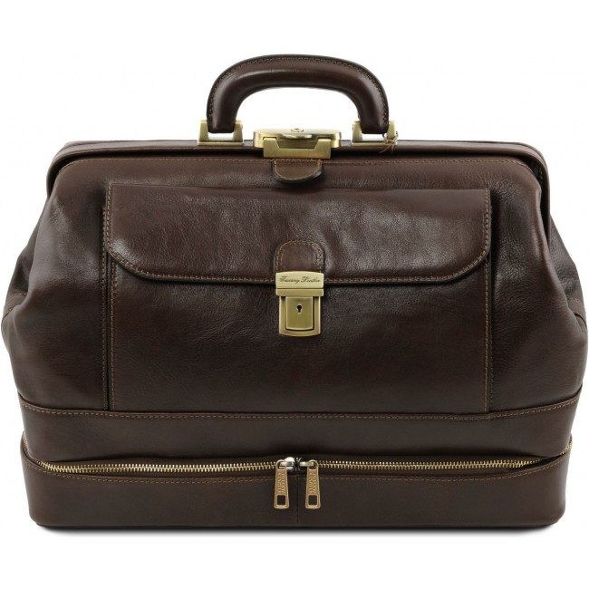 Кожаная сумка доктора Tuscany Leather Giotto TL141297 Темно-коричневый - фото №1