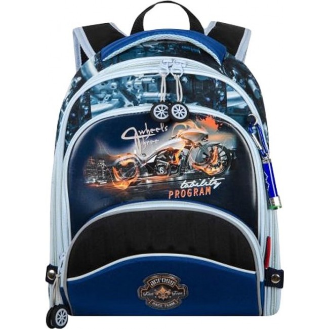 Рюкзак Across ACR18-178 Мото (черно-синий) - фото №1