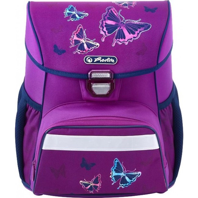 Школьный рюкзак Herlitz Loop Бабочки (фиолетовый) - фото №1