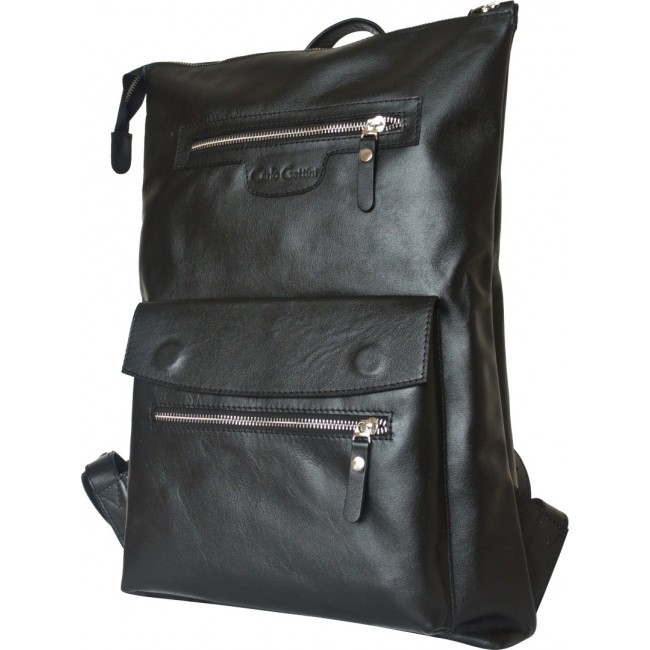 Кожаный рюкзак Carlo Gattini Vallata Черный Black - фото №2