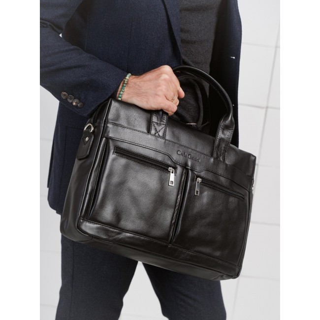 Мужская сумка Carlo Gattini Lugano 1007-01 Черный классический - фото №5