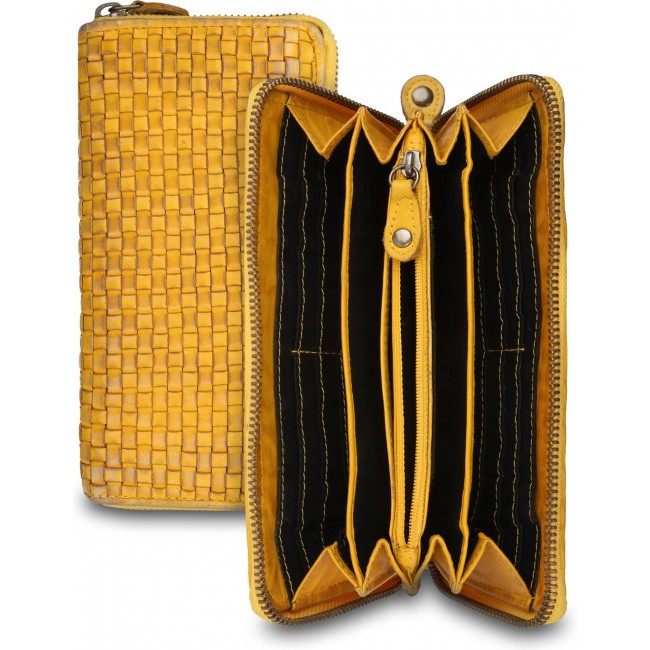 Женский кошелек Ashwood Leather D-81 Yellow - фото №1