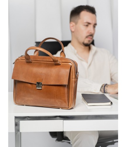 Сумка для ноутбука Carlo Gattini Terrazzo 1031 Cognac Коньячный- фото №1
