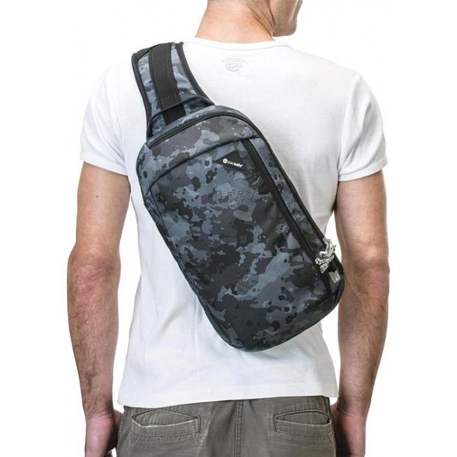 Рюкзак PacSafe Vibe 325 sling Серый камуфляж - фото №2