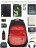 Рюкзак Grizzly RU-230-6 черный-красный - фото №6