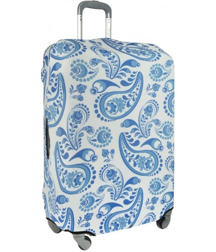 Чехол для чемодана Gianni Conti 9014 L Travel Gzhel Бело-синий- фото №1