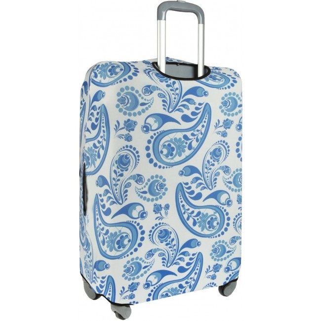 Чехол для чемодана Gianni Conti 9014 L Travel Gzhel Бело-синий - фото №2