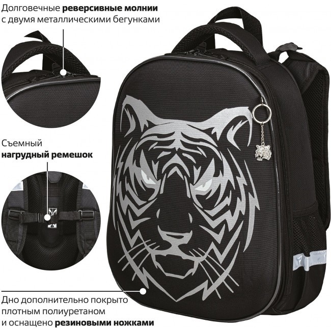 Ранец Brauberg Shiny Tiger - фото №6