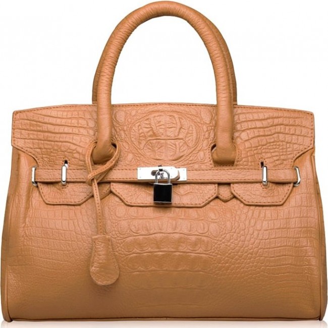 Женская сумка Trendy Bags GLORY Бежевый-кроко - фото №1