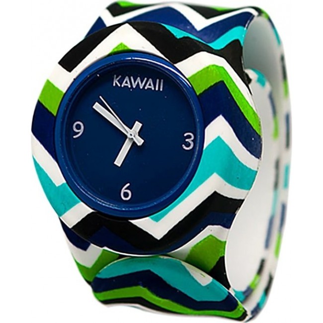 часы Kawaii Factory Слэп-часы "Синий батик" Цветные - фото №1