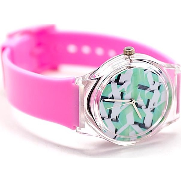 часы Kawaii Factory Часы Tempo "Геометрия" Розовые - фото №2