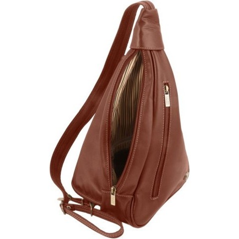 Рюкзак из мягкой кожи Tuscany Leather Hanoi TL140966 Cinnamon - фото №3