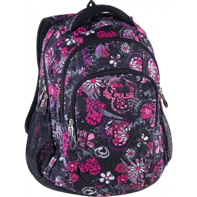 Рюкзак Pulse Teens Цветы на черном - фото №3