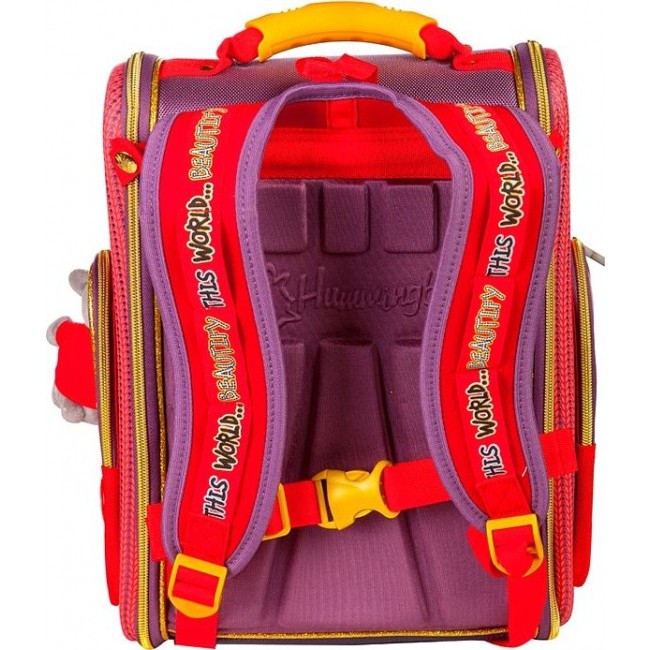 Школьный рюкзак с щенком Hummingbird K Любимый Щенок красный - фото №3